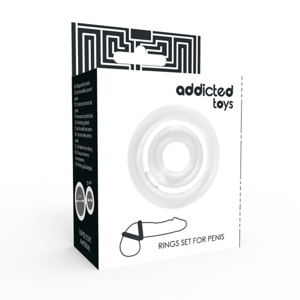 ADDICTED TOYS POTENZ SET ANILLOS PENE CLEAR - Imagen 4