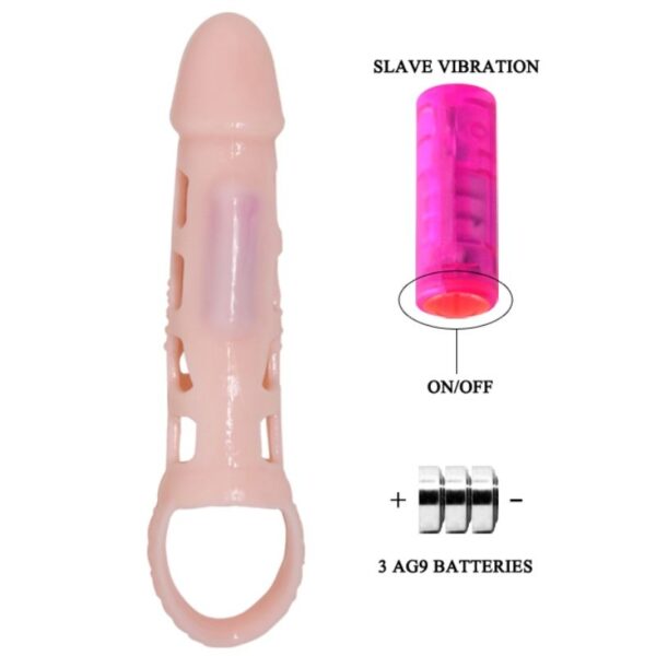 BAILE FUNDA EXTENSORA PENE CON VIBRACION Y STRAP 13.5 CM - Imagen 3