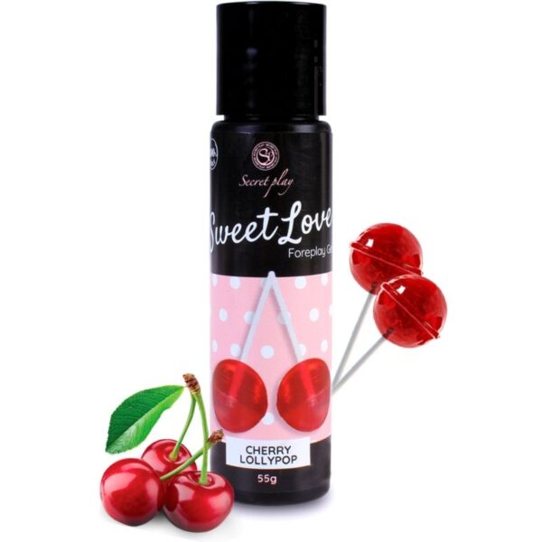 SECRETPLAY CEREZA LOLLIPOP GEL SWEET LOVE 60 ML - Imagen 2
