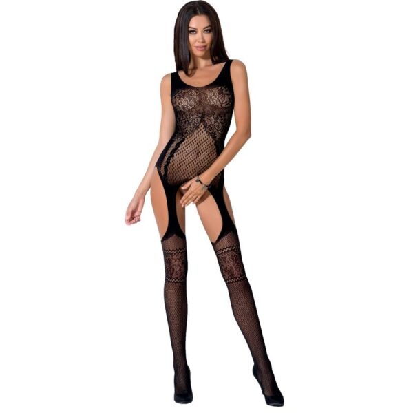 PASSION WOMAN BS061 BODYSTOCKING NEGRO TALLA UNICA - Imagen 2