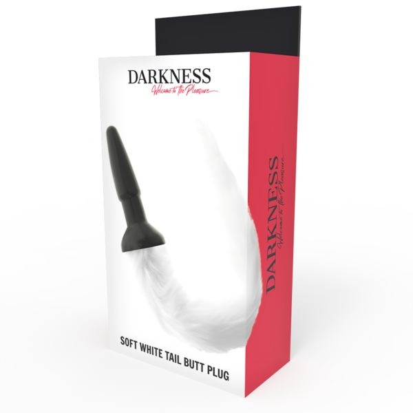 DARKNESS PLUG ANAL SILICONA CON COLA BLANCA - Imagen 3