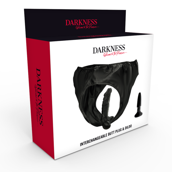 DARKNESS PANTIES CON PLUG Y DILDO INTERCAMBIABLE - Imagen 4