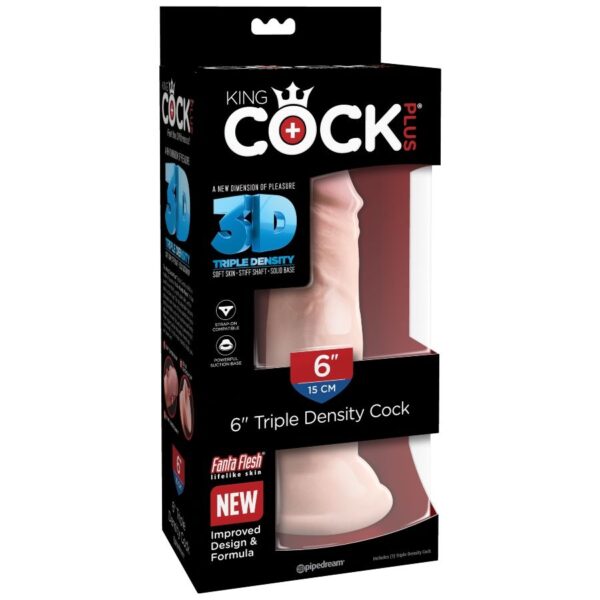 KINGCOCK DILDO TRIPLE DENSIDAD 15 CM - Imagen 5