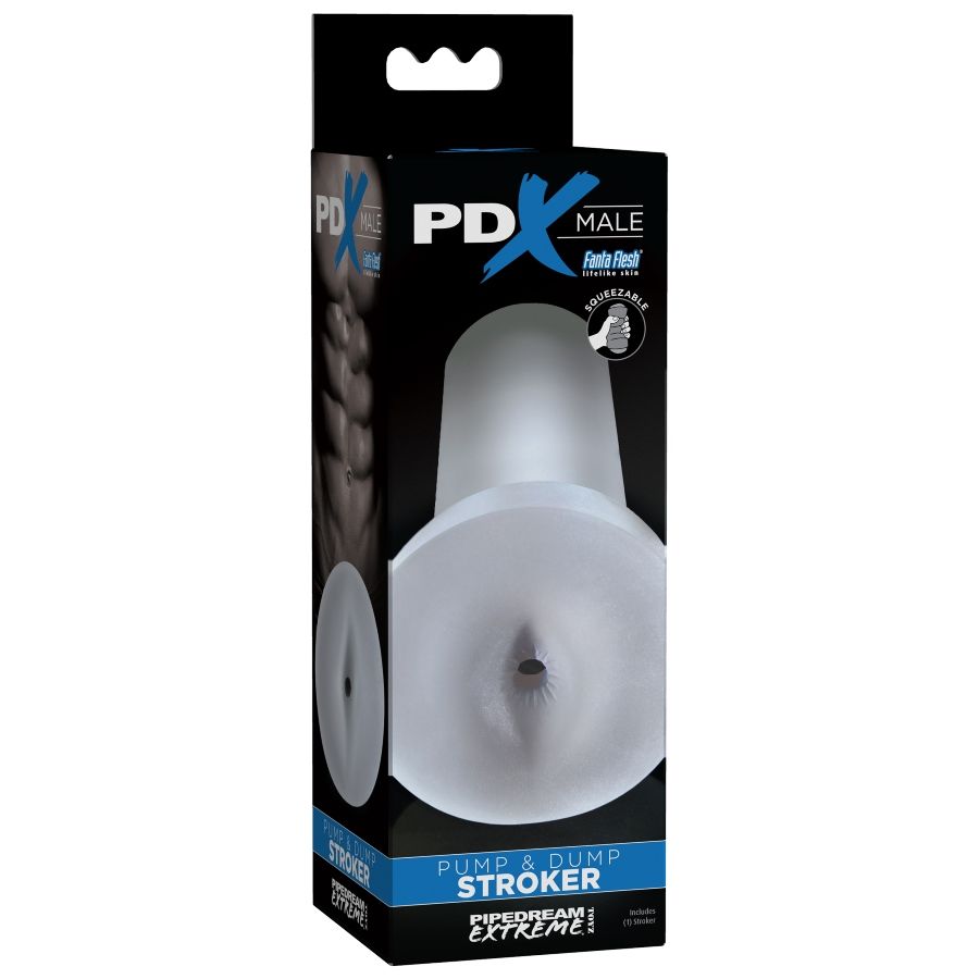 PDX MALE PUMP AND DUMP STROKER MASTURBADOR - TRANSPARENTE - Imagen 2