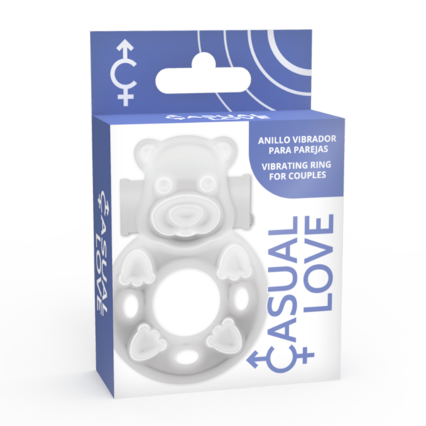 CASUAL LOVE 26 ANILLO VIBRADOR CONEJITO TRANSPARENTE - Imagen 4
