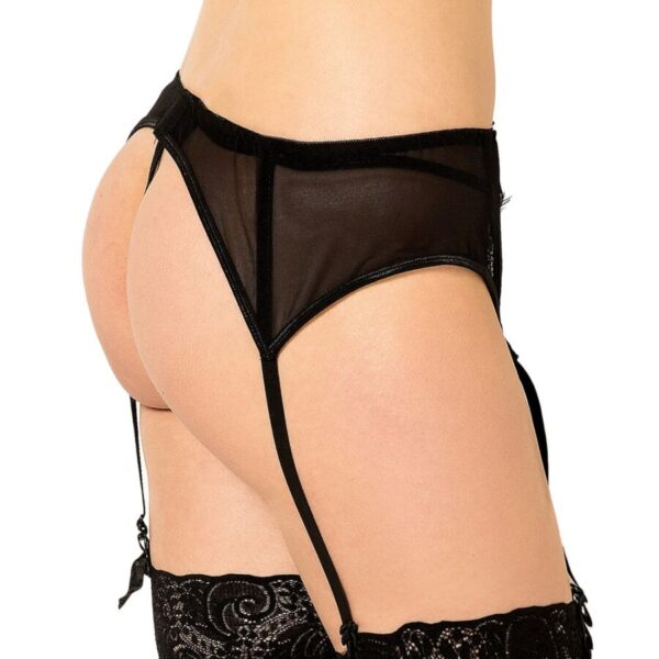 QUEEN LINGERIE TANGA CON LIGUERO DE ENCAJES - Imagen 3
