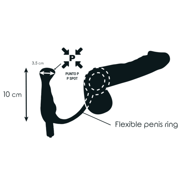 ADDICTED TOYS VIBRADOR PROSTÁTICO NEGRO 10 CM - Imagen 4