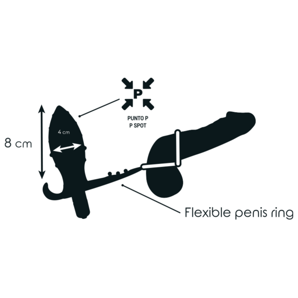 ADDICTED TOYS PLUG ANAL CON ANILLA DOBLE NEGRO - Imagen 3