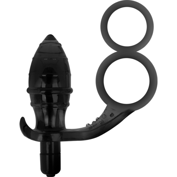 ADDICTED TOYS PLUG ANAL CON ANILLA DOBLE NEGRO - Imagen 2