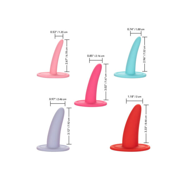 CALEX KIT 5PC DILATADORES VAGINALES O ANALES  MULTICOLOR - Imagen 4