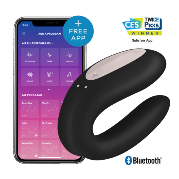 SATISFYER DOUBLE JOY CON APP - MORADO