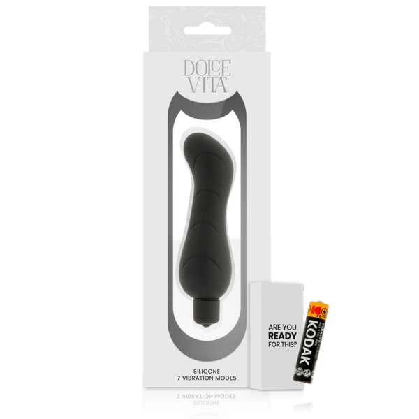 DOLCE VITA  G-SPOT VIBRADOR SILICONA NEGRO - Imagen 5