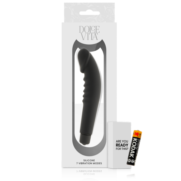 DOLCE VITA  REALISTIC  PLEASURE VIBRADOR SILICONA NEGRO - Imagen 5