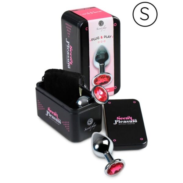 SECRETPLAY PLUG ANAL ALUMINIO  FUCSIA 7CM - Imagen 2
