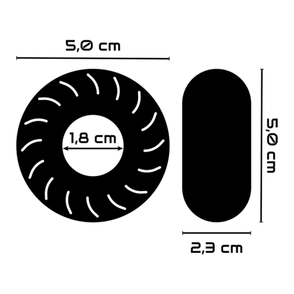 POWERING SUPER FLEXIBLE Y RESISTENTE ANILLO PENE  5CM PR08 NEGRO - Imagen 3