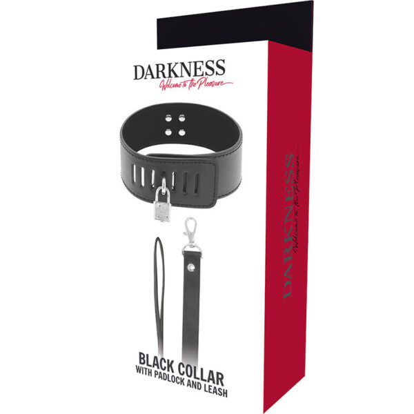 DARKNESS COLLAR BDSM CON CANDADO NEGRO - Imagen 5