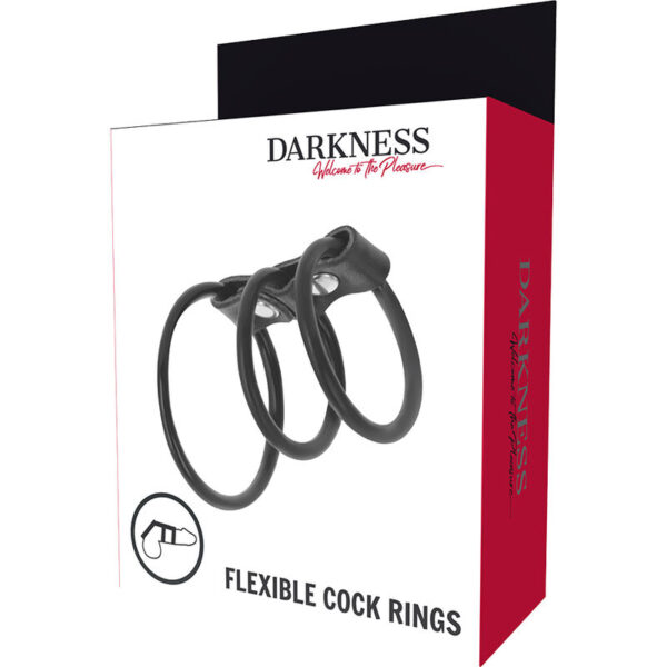 DARKNESS SET DE 3 ANILLAS PENE FLEXIBLE - Imagen 4