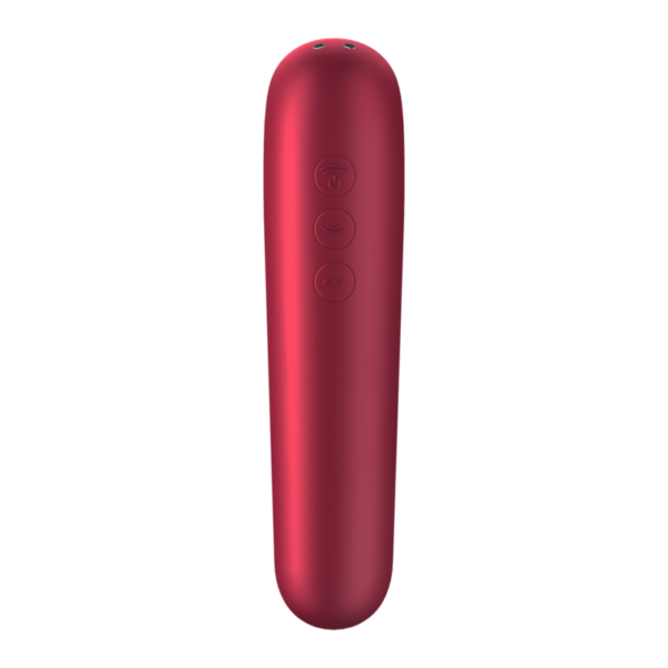 SATISFYER DUAL LOVE VIBRADOR Y SUCCIONADOR CON AIRE PULSADO ROJO - Imagen 3
