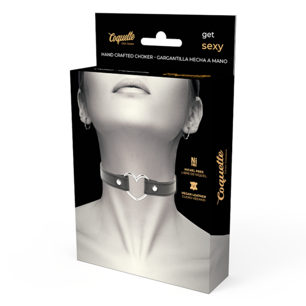 COQUETTE CHIC DESIRE COLLAR CUERO VEGANO ACCESORIO WOMAN CORAZÓN - Imagen 5