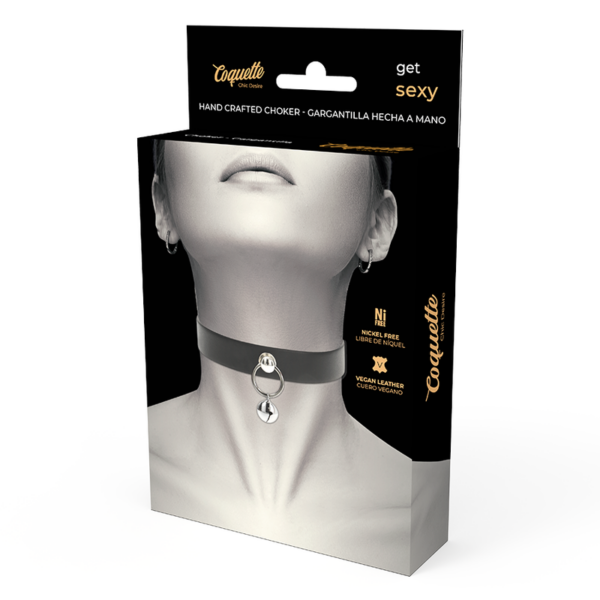 COQUETTE CHIC DESIRE COLLAR CUERO VEGANO ACCESORIO WOMAN CASCABEL - Imagen 5