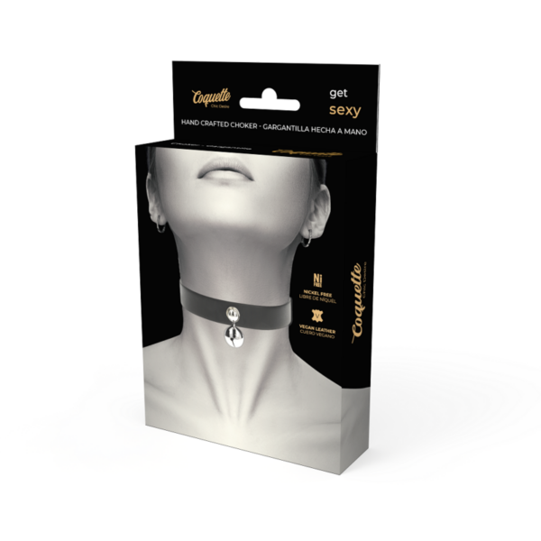 COQUETTE CHIC DESIRE COLLAR CUERO VEGANO ACCESORIO WOMAN CASCABEL - Imagen 5