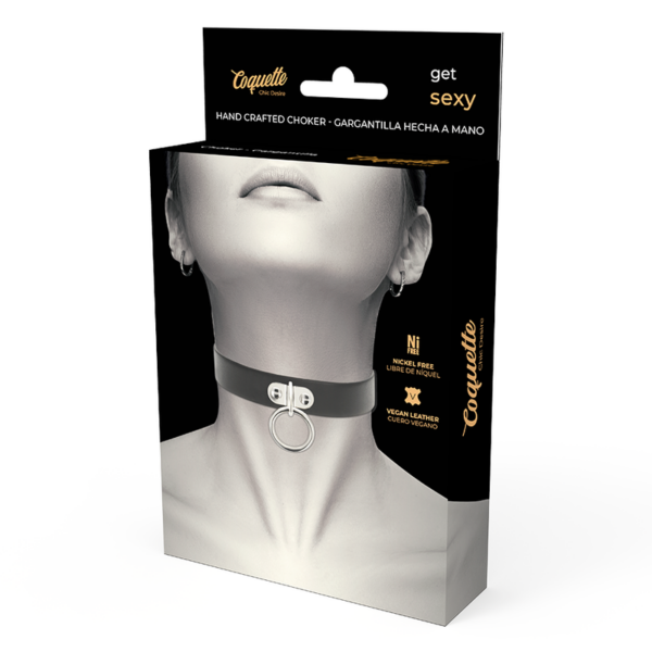 COQUETTE CHIC DESIRE COLLAR CUERO VEGANO ACCESORIO WOMAN FETISH - Imagen 5