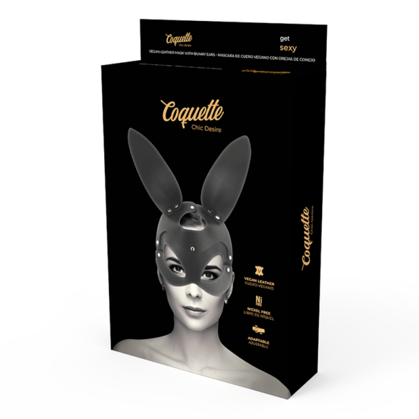 COQUETTE CHIC DESIRE  MASCARA CUERO VEGANO CON OREJAS DE CONEJO - Imagen 5