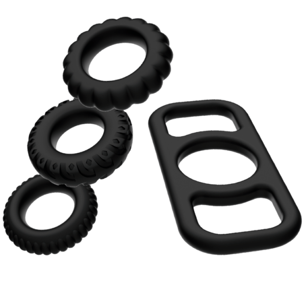 ADDICTED TOYS SET 4 ANILLOS SILICONA PARA EL PENE - Imagen 2