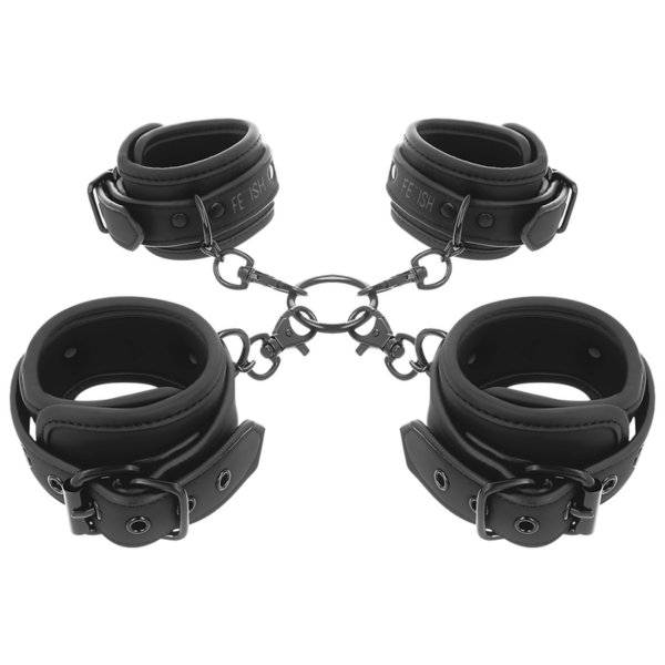 FETISH SUBMISSIVE SET ESPOSAS MANOS Y TOBILLOS CON FORRO DE NOPRENO - Imagen 2