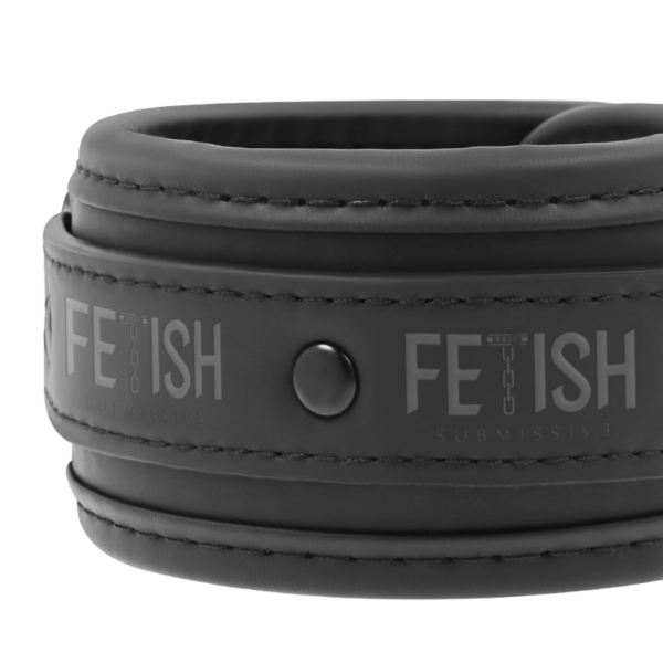 FETISH SUBMISSIVE COLLAR Y ESPOSAS CUERO VEGANO CON FORRO DE NOPRENO - Imagen 4