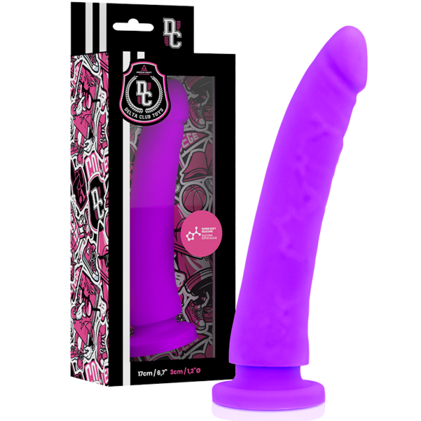DELTA CLUB TOYS DILDO LILA SILICONA MEDICA 17 X 3 CM - Imagen 3