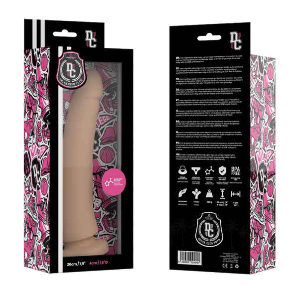 DELTA CLUB TOYS DILDO NATURAL SILICONA MEDICA 20 X 4 CM - Imagen 4
