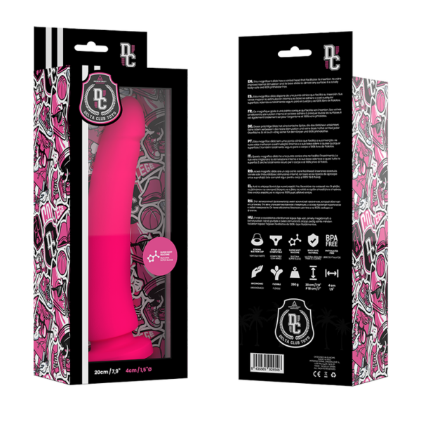 DELTA CLUB TOYS DILDO ROSA SILICONA MEDICA 20 X 4 CM - Imagen 4