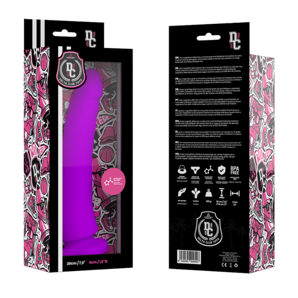 DELTA CLUB TOYS DILDO LILA SILICONA MEDICA 20 X 4 CM - Imagen 4