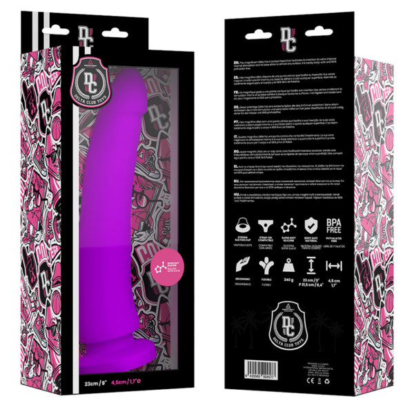 DELTA CLUB TOYS DILDO LILA SILICONA MEDICA 23 X 4.5 CM - Imagen 3