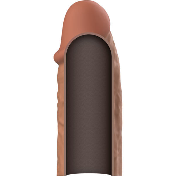 VIRILXL EXTENSION DE PENE LIQUID SILICONE V3 MARRON - Imagen 5