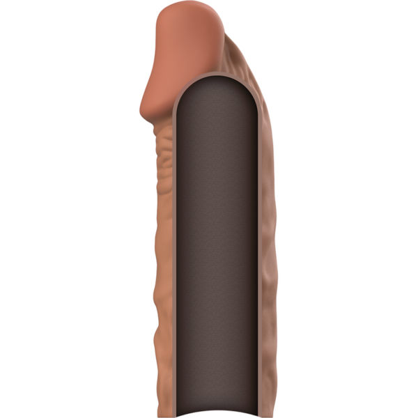 VIRILXL EXTENSION DE PENE LIQUID SILICONE V5 MARRON - Imagen 4