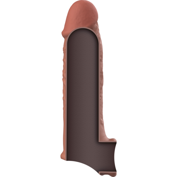 VIRILXL EXTENSION DE PENE LIQUID SILICONE V9 MARRÓN - Imagen 4