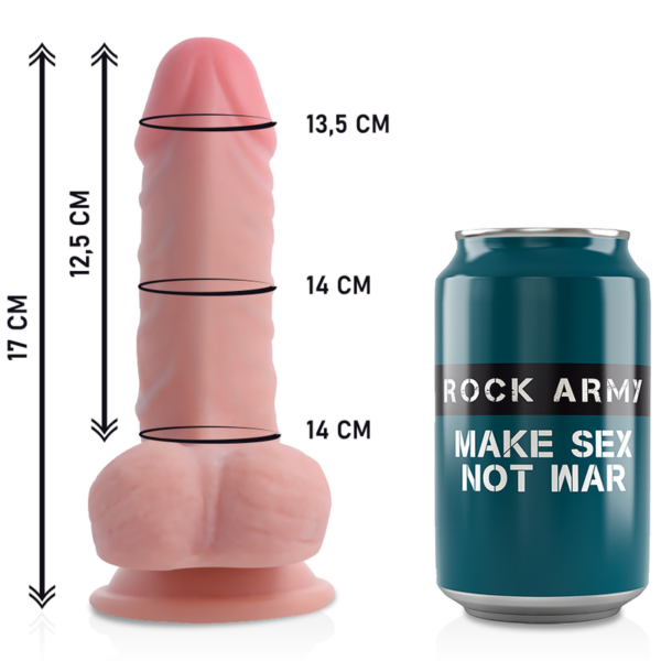 ROCKARMY ARNES + DUAL DENSITY PANZER DILDO REALISTA 17CM - Imagen 3