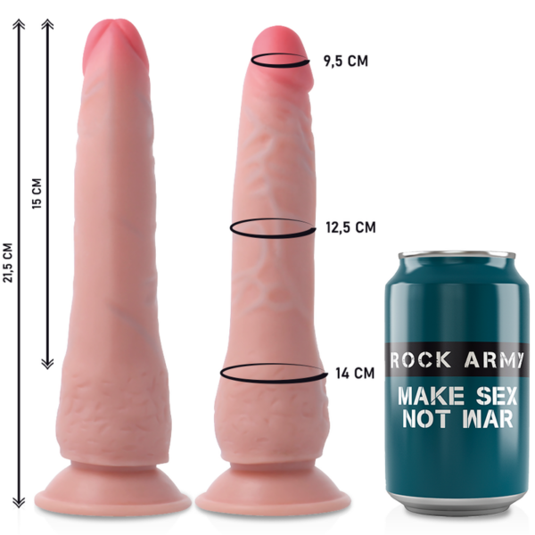 ROCKARMY ARNÉS + DUAL DENSITY CRUSADER DILDO REALISTA 21,5CM - Imagen 5