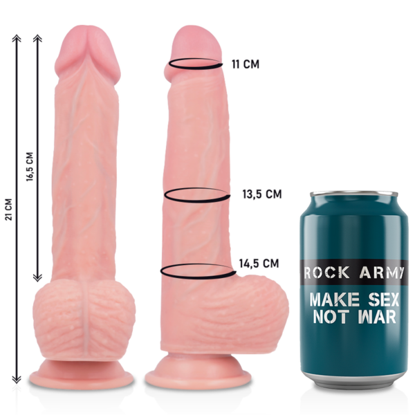 ROCKARMY ARNÉS + LIQUID SILICONE DILDO PREMIUM SPITFIRE 21CM - Imagen 3