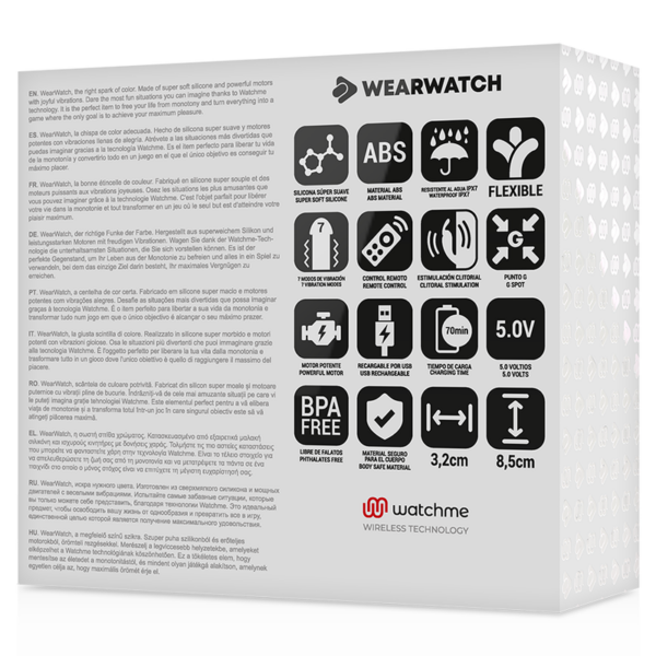 WEARWATCH VIBRADOR DUAL TECHNOLOGY WATCHME AGUA MARINA / ROSA - Imagen 4