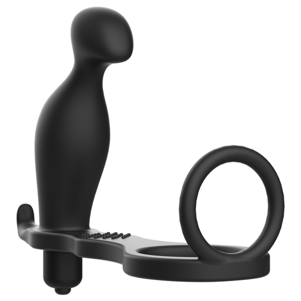 ADDICTED TOYS  PLUG ANAL CON ANILLO SILICONA NEGRO - Imagen 2