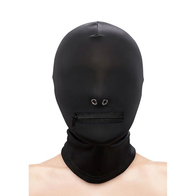 NS NOVELTIES - FETISH  FASHION PASAMONTAÑAS COMPLETO CON CREMALLERA NYLON NEGRO