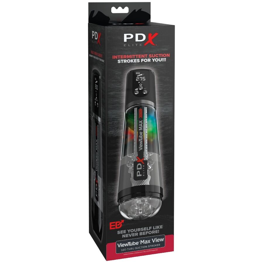 PDX ELITE - VIEWTUBE MAX VIEW MASTURNADOR AUTOMÁTICO CON SUCCIÓN TRANSPARENTE - Imagen 5