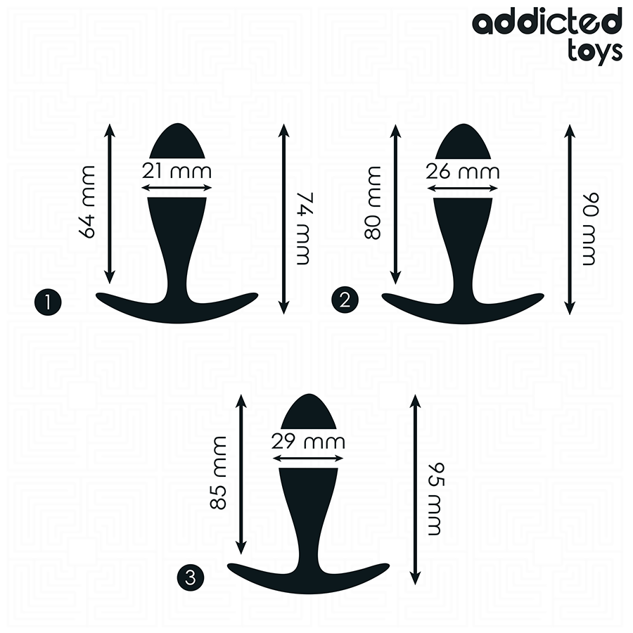ADDICTED TOYS - SET DE 3 PLUG ANAL SILICONA MODELO 2 - Imagen 4