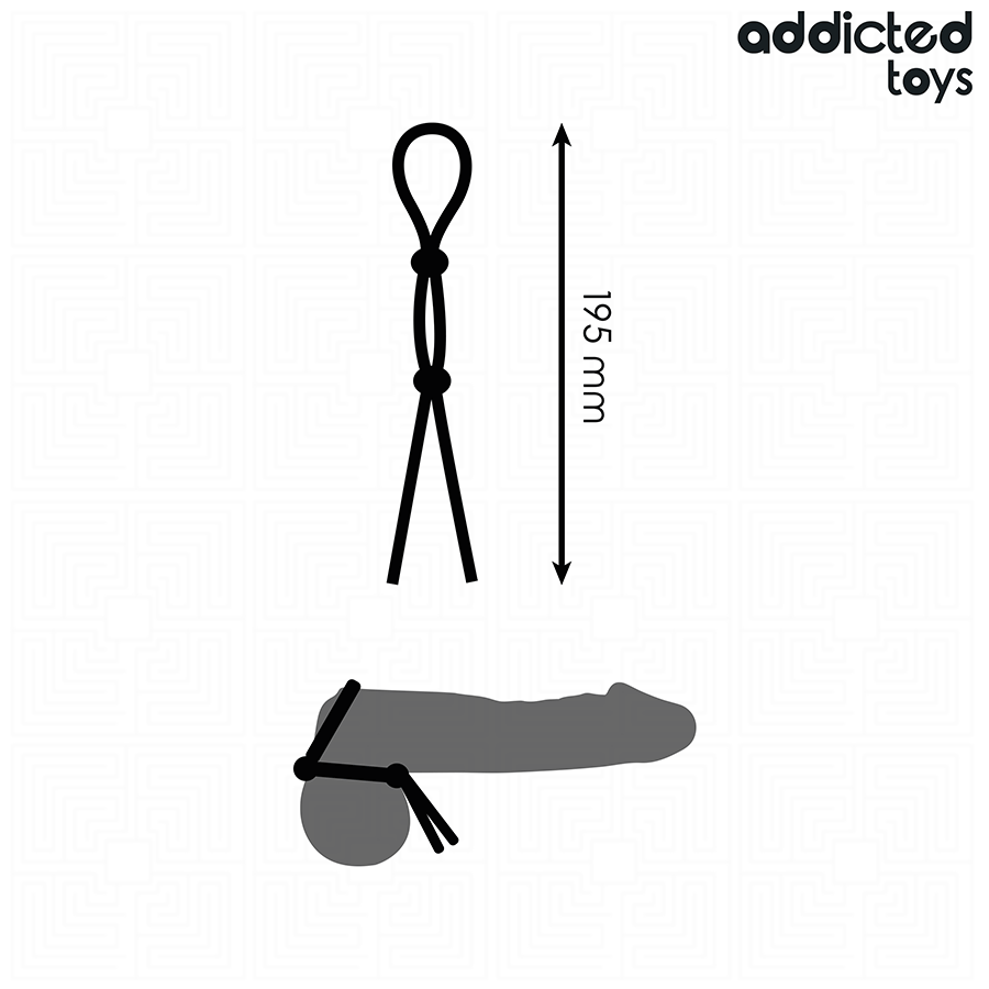 ADDICTED TOYS - CUERDA SILICONA PARA EL PENE DE LAZO DOBLE - Imagen 4