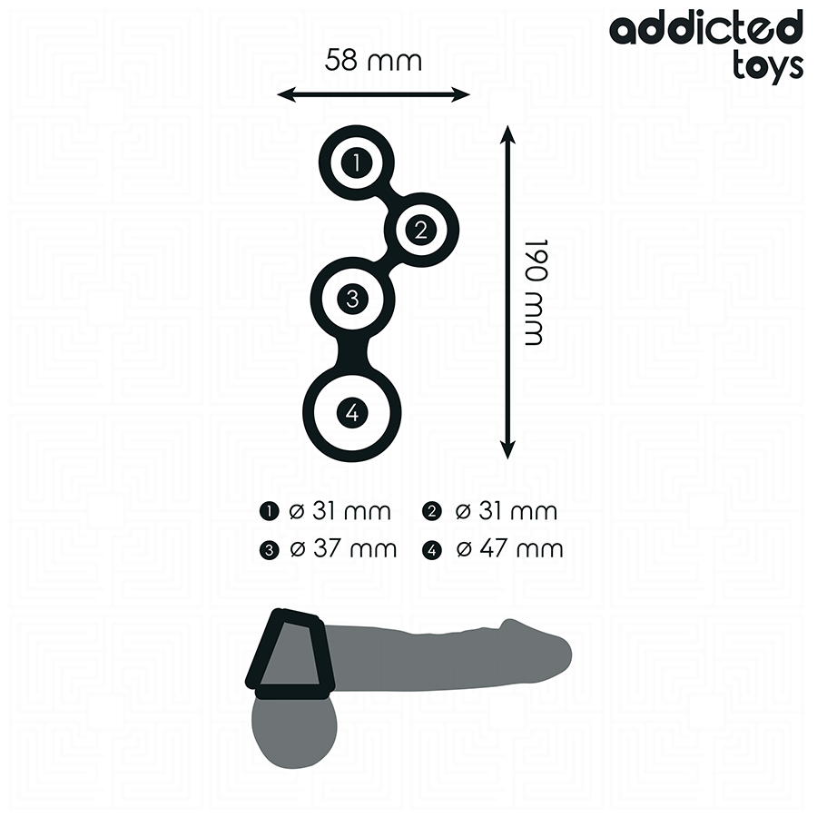 ADDICTED TOYS - ANILLO PARA EL PENE CON DIVISORES PARA TESTÍCULOS - Imagen 4