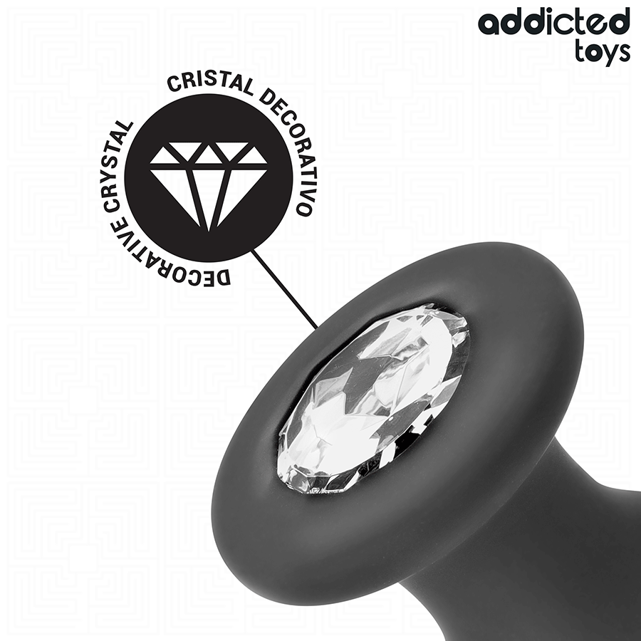 ADDICTED TOYS - PLUG ANAL CON JOYA SILICONA TALLA M 10,4 CM - Imagen 3