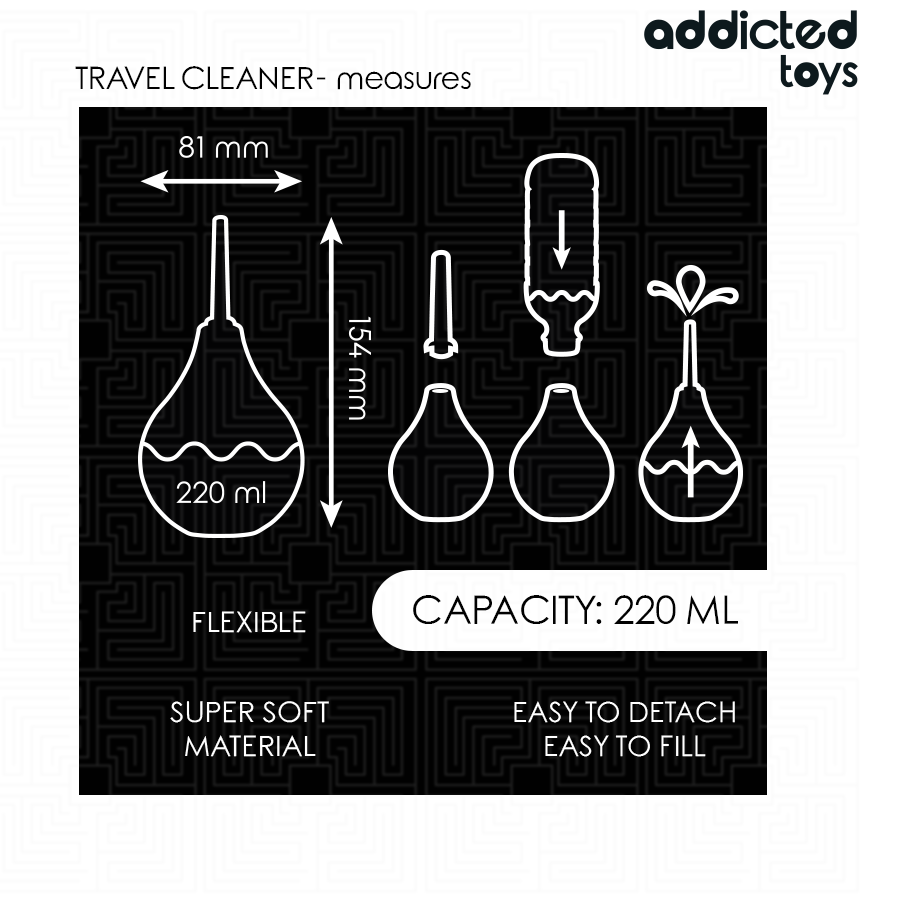 ADDICTED TOYS - LIMPIADOR ANAL DE VIAJE TALLA L 220 ML - Imagen 5